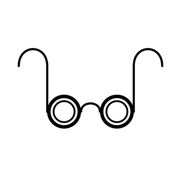 Flaches Lineares Design Flaches Brillensymbol Für Das Sehen Von Apps — Stockvektor