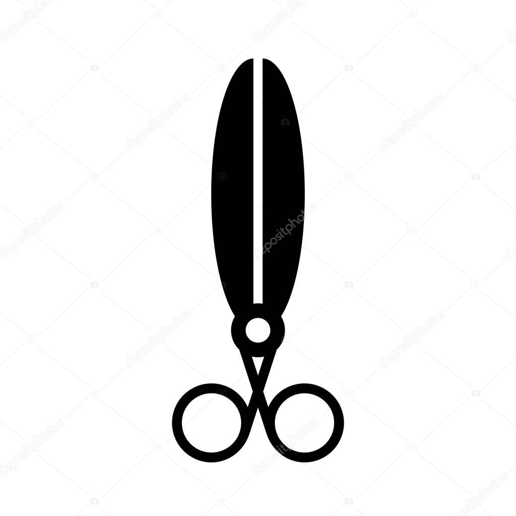 Flat icon closed scissors for applications, public places and web sites. Vector illustration