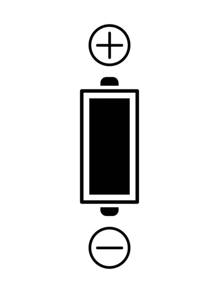 Icône Batterie Plate Pour Les Applications Les Sites Web Illustration — Image vectorielle