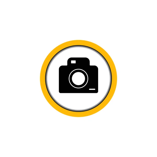 Плоский Линейный Дизайн Разрешительная Фото Видео Иконка Общественных Мест Камера — стоковый вектор