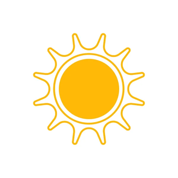 Flat sun icon for apps, public places and web sites. Vector illustration.
