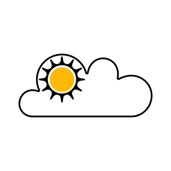 Símbolo Tiempo Plano Para Aplicaciones Sitios Web Ilustración Vectorial Sol — Vector de stock