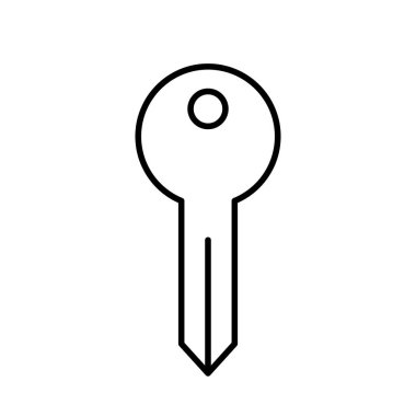 Düz doğrusal tasarım. Uygulamalar ve Web siteleri için anahtar simgesi. Sıradan veya elektronik anahtar. Vektör Illustration.