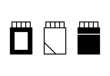 Düz doğrusal tasarım. Uygulamalar, web siteleri ve genel kullanım için elektronik bellek kartı simgesi. Vektör illüstrasyon. Ayarlamak.