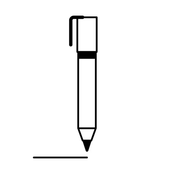 Flaches Lineares Design Stift Symbol Für Apps Und Webseiten Federstrich — Stockvektor