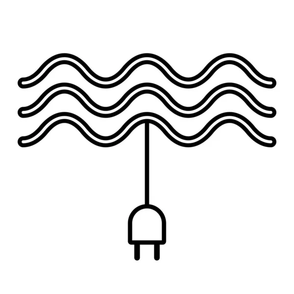 平面线性设计 平面图标 表示水能的使用 矢量插图 现代技术 能量来源 水体的能量 — 图库矢量图片