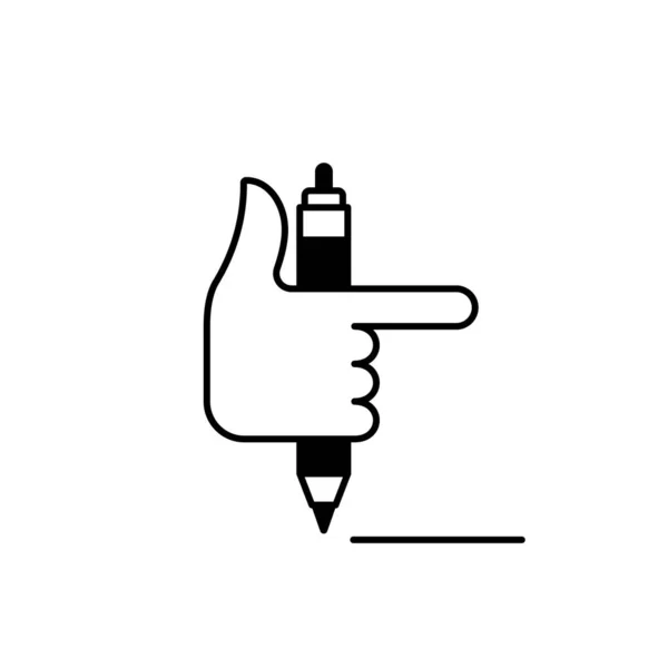 Flaches Lineares Design Head Hand Symbol Für Mobile Anwendungen Websites — Stockvektor