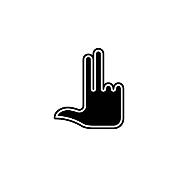 모바일 프로그램 사이트 사용을위한 제스처 아이콘 그림입니다 손바닥과 손가락 — 스톡 벡터