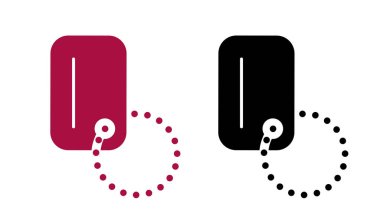 Düz doğrusal tasarım. Uygulamalar, web siteleri ve genel kullanım için fiyat etiketi, rozet veya anahtarlık simgesi. Vektör çizimi.