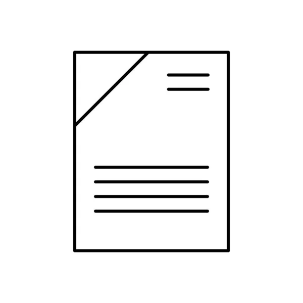 Diseño Lineal Plano Icono Documento Oficina Para Aplicaciones Sitios Web — Archivo Imágenes Vectoriales