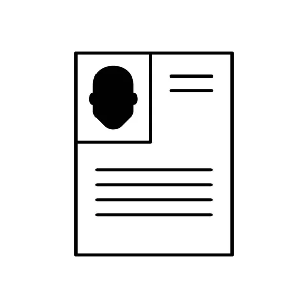 Плоский Лінійний Дизайн Піктограма Офісного Документа Програм Веб Сайтів Бізнес — стоковий вектор