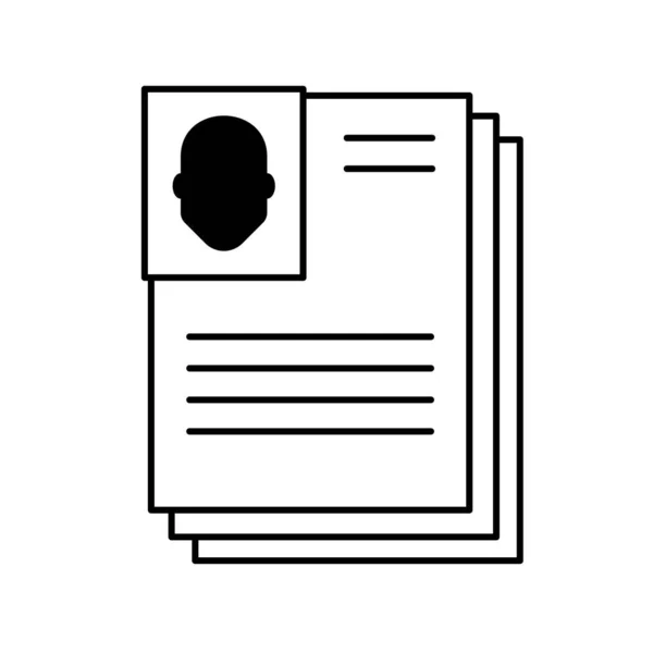 Плоский Линейный Дизайн Значок Офисного Документа Приложений Веб Сайтов Бизнес — стоковый вектор