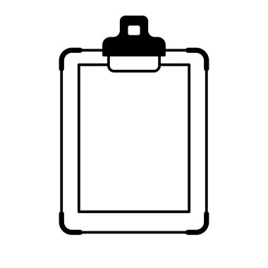 Düz doğrusal tasarım. Boş kağıtlı pano - Vektör.