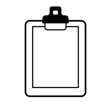 Düz doğrusal tasarım. Boş kağıtlı pano - Vektör.