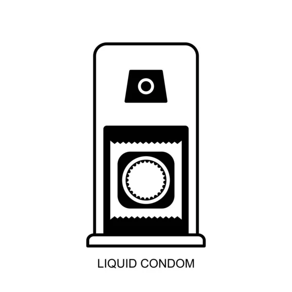 Conception Linéaire Plate Icône Contraceptive Pour Les Applications Les Sites — Image vectorielle