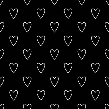 Kalpler kusursuz desen. Beyaz ve kırmızı retro arka plan. Soyut geometrik şekil dokusu. Duvar kağıtları, sarma, tekstil için tasarım şablonu. Vektör İllüstrasyonu