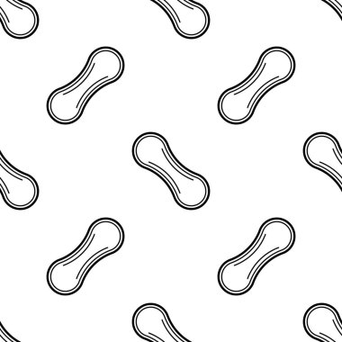 Kadınsıhhi sıhhi ped simgesi dikişsiz desen arka plan. Vektör çizimi.