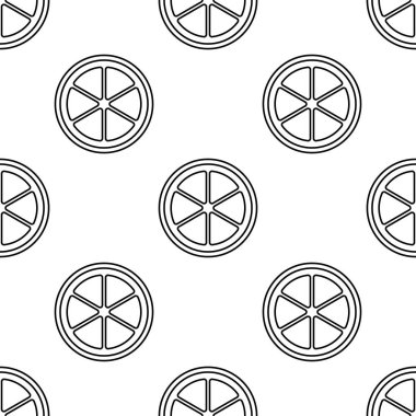 Turuncu dilim dikişsiz desen. Arka plan. Soyut geometrik şekil dokusu. Duvar kağıtları, sarma, tekstil için tasarım şablonu. Vektör İllüstrasyonu