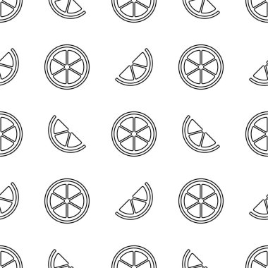 Turuncu dilim dikişsiz desen. Arka plan. Soyut geometrik şekil dokusu. Duvar kağıtları, sarma, tekstil için tasarım şablonu. Vektör İllüstrasyonu