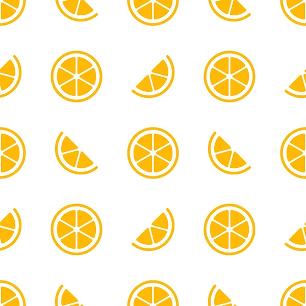 Orange Slice Seamless Pattern Background Abstract Geometric Shape Texture Design — Stock Vector