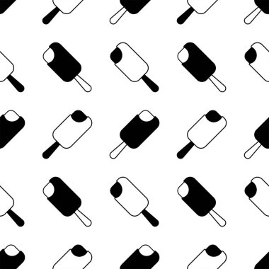 Dondurma dikişsiz desen. Arka plan. Soyut geometrik şekil dokusu. Duvar kağıtları, sarma, tekstil için tasarım şablonu. Vektör İllüstrasyonu