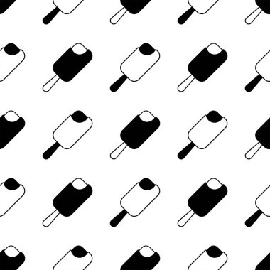 Dondurma dikişsiz desen. Arka plan. Soyut geometrik şekil dokusu. Duvar kağıtları, sarma, tekstil için tasarım şablonu. Vektör İllüstrasyonu