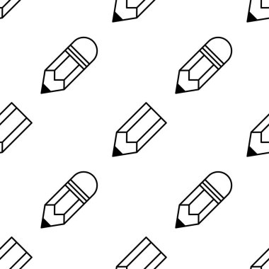 Silgi dikişsiz desenli kalem. Arka plan. Soyut geometrik şekil dokusu. Duvar kağıtları, sarma, tekstil için tasarım şablonu. Vektör İllüstrasyonu