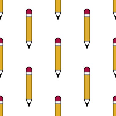 Silgi dikişsiz desenli kalem. Arka plan. Soyut geometrik şekil dokusu. Duvar kağıtları, sarma, tekstil için tasarım şablonu. Vektör İllüstrasyonu