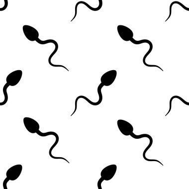 Erkek üreme hücre simgesi sorunsuz desen arka plan. Vektör çizimi.