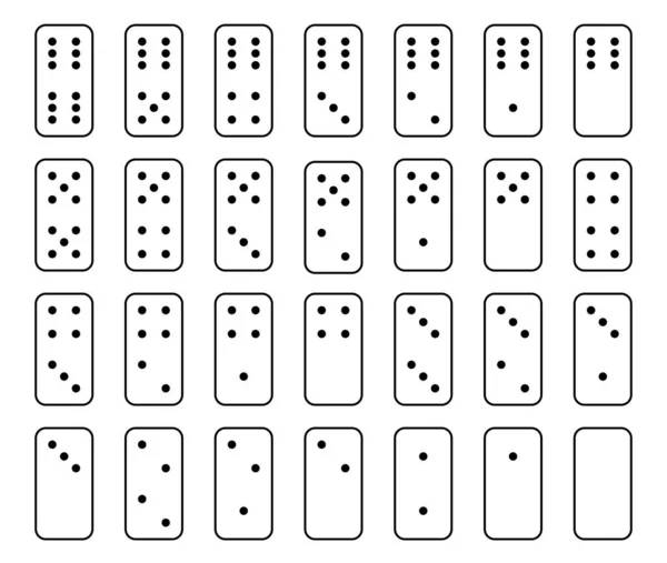 도미노 컬렉션 도미노 배경에 — 스톡 벡터