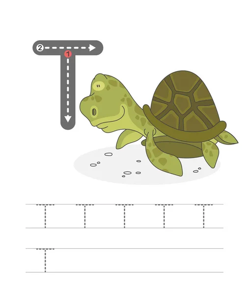 Aprender Escribir Una Carta Una Hoja Práctica Conjunto Ejercicios Juego — Archivo Imágenes Vectoriales