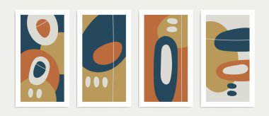 Soyut kartlar ya da kapaklar. Serbest form arkaplanı. Vektör illüstrasyonu.