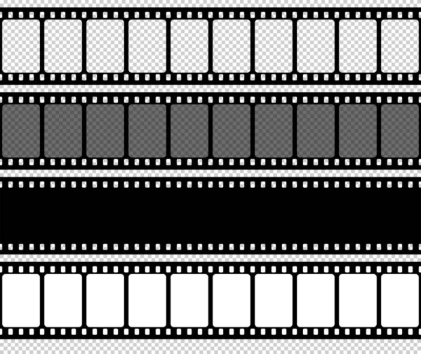 Schwarz Weiße Kamerafilmvorlage Rechtwinklig Zum Rahmen Vektorillustration — Stockvektor