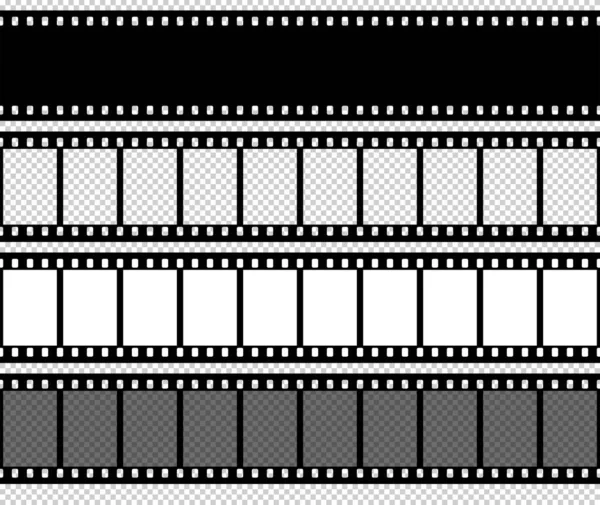 Siyah beyaz kamera film şablonu. Çerçevenin dik açıları. Vektör illüstrasyonu.