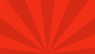 Geçmişe dönüş. Işınlar kırmızı. Çizgilerin bir noktadan hareketi. Çizgili arka plan. Vektör illüstrasyonu.