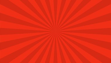 Geçmişe dönüş. Işınlar kırmızı. Çizgilerin bir noktadan hareketi. Çizgili arka plan. Vektör illüstrasyonu.