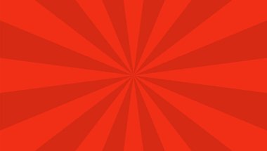 Geçmişe dönüş. Işınlar kırmızı. Çizgilerin bir noktadan hareketi. Çizgili arka plan. Vektör illüstrasyonu.