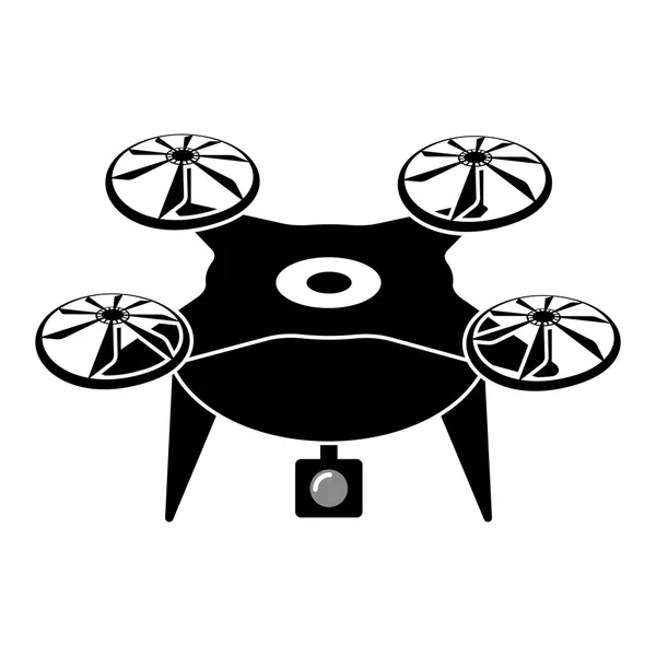 Drohne Spielzeug Silhouette Ikone — Stockvektor