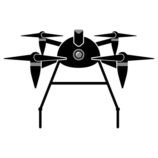 Drone juguete silueta icono — Vector de stock