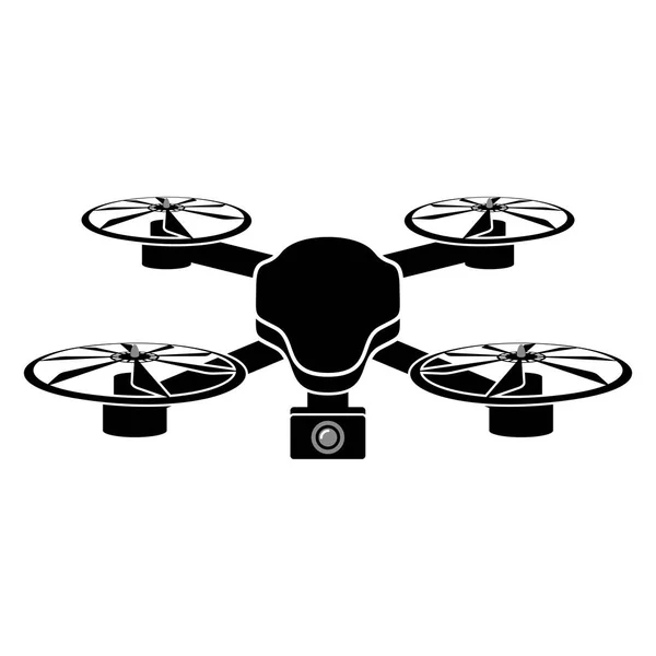 Drone juguete silueta icono — Vector de stock