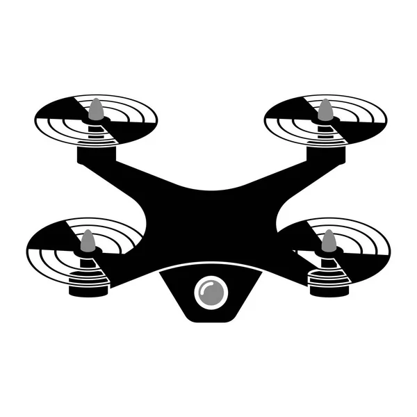 Drone toy silhouette icon — Stock Vector