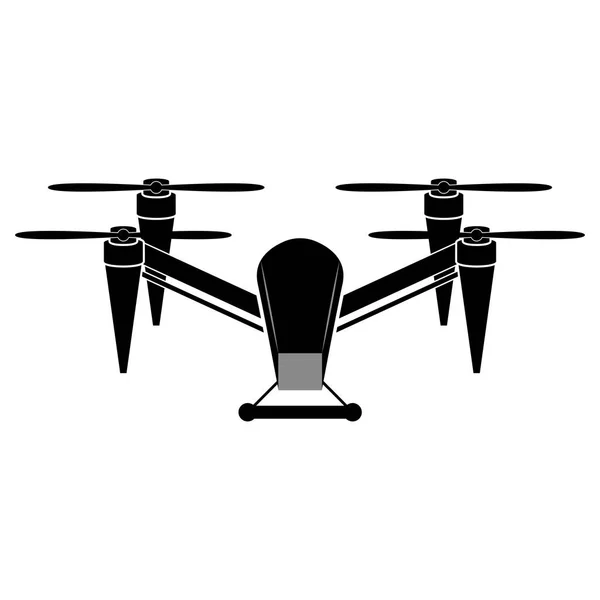 Ikon siluet mainan drone - Stok Vektor