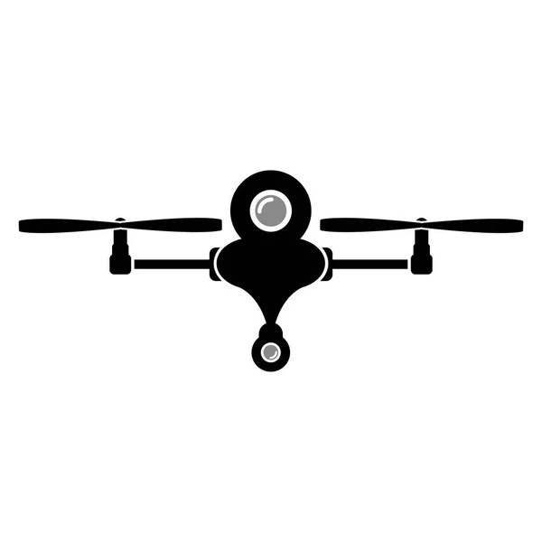 Ícone de silhueta de brinquedo drone —  Vetores de Stock
