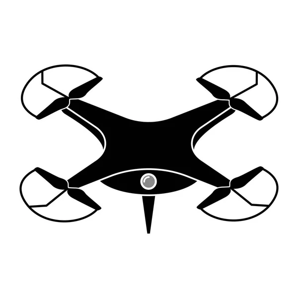 Drone toy silhouette icon — Stock Vector