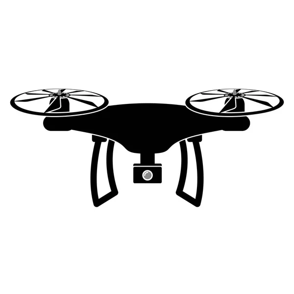 Drone toy silhouette icon — Stock Vector