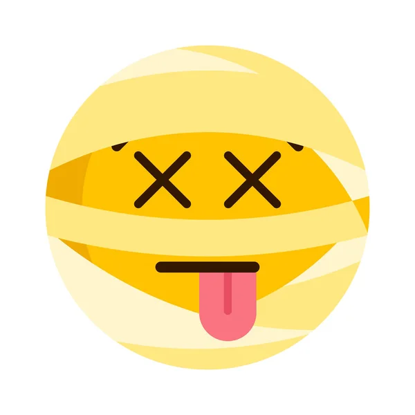 Νεκρός μούμια emoji εικονίδιο — Διανυσματικό Αρχείο