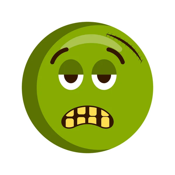 Sad Injured Emoji Icon Vector Illustration Design — Stock Vector