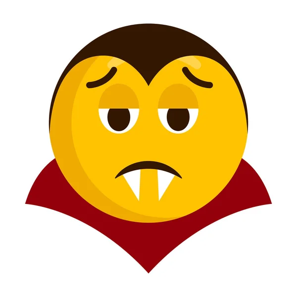 Triste icona emoji vampiro — Vettoriale Stock
