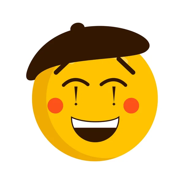 Ikony emoji szczęśliwy mime — Wektor stockowy