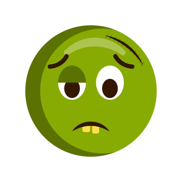 Sad injured emoji icon — Stock Vector